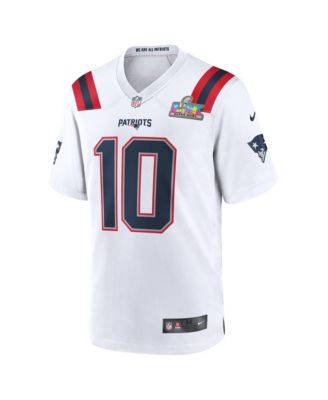 Men's Drake Maye White New England Patriots Super Bowl LX Game Jersey