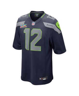 Men's 12s Navy Seattle Seahawks Super Bowl LX Game Jersey