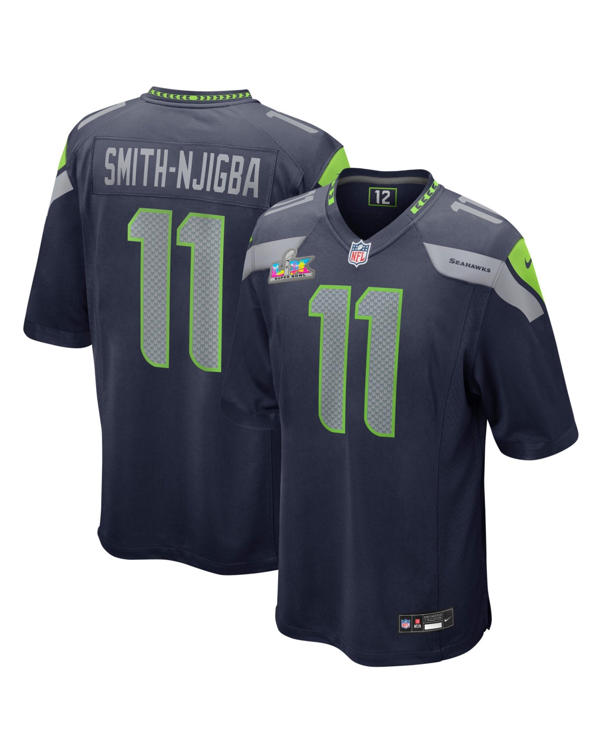 Nike Men's Jaxon Smith-Njigba Navy Seattle Seahawks Super Bowl Lx Game Jersey