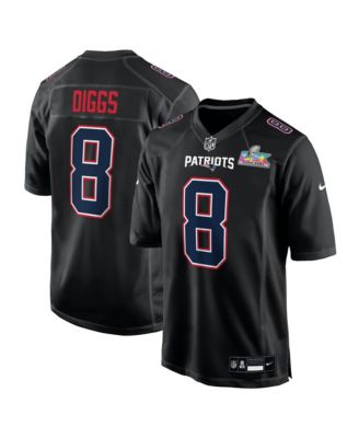 Men's Stefon Diggs Black New England Patriots Super Bowl LX Fashion Game Jersey