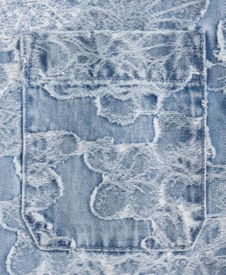 Men's Meadow Short-Sleeve Jacquard Denim Shirt