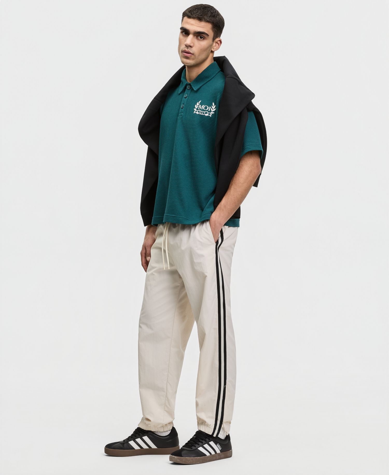Men's Relaxed-Fit Textured Polo Shirt