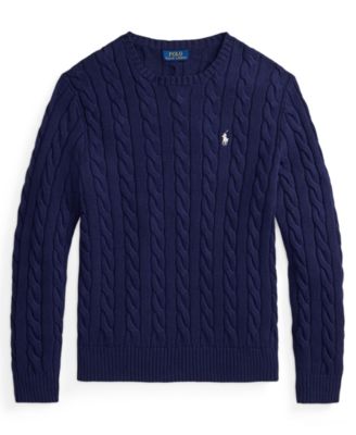 Men's Cable-Knit Cotton Sweater