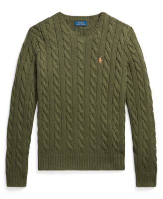 Men's Cable-Knit Cotton Sweater