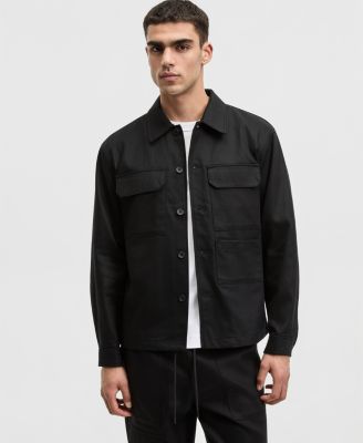 Men's Relaxed-Fit Twill Shirt Jacket