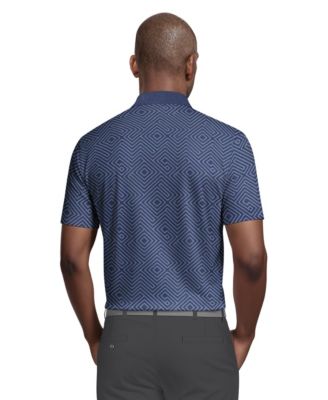 Men's Linear Jaspe Print Polo Shirt
