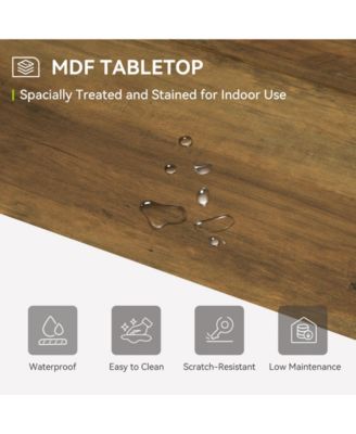 63-Inch Large Bar Height Table, Home Bar Unit with Footrest, Hight Top Indoor Bar Table for Kitchen, Dining Room, Living Room, Apartment