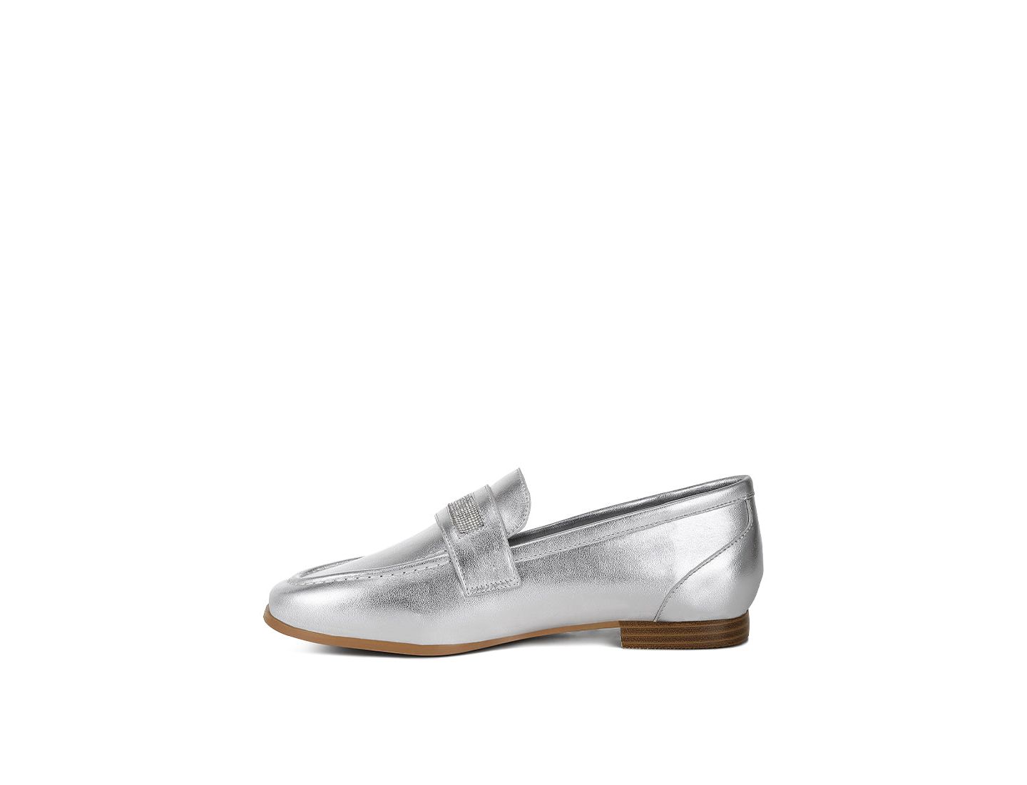 Женские туфли Rag & Co Eden Ode Rhinestone Strap Metallic, цвет: Серебряный металлик — фото 7