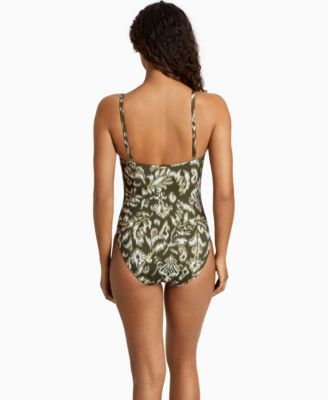 Women's V-Wire Over-The-Shoulder One-Piece Swimsuit
