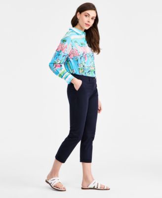 Jeans Women's Montauk Solid Cuffed Chino Pants