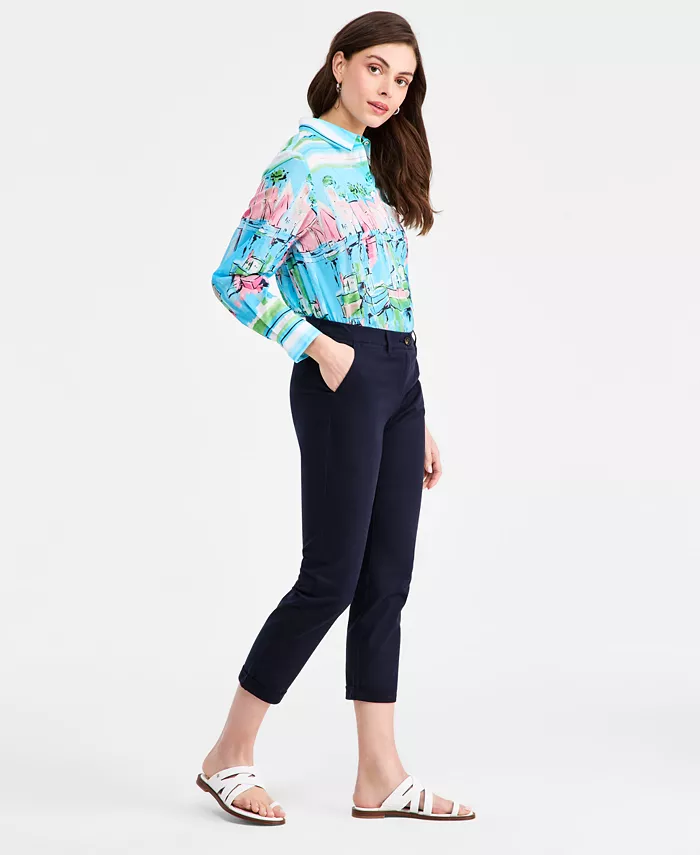 Women's Montauk Solid Cuffed Chino Pants - thumbnail 5