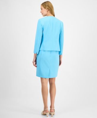 Women's Sleeveless Sheath Dress & Patch Pocket Open-Front Jacket