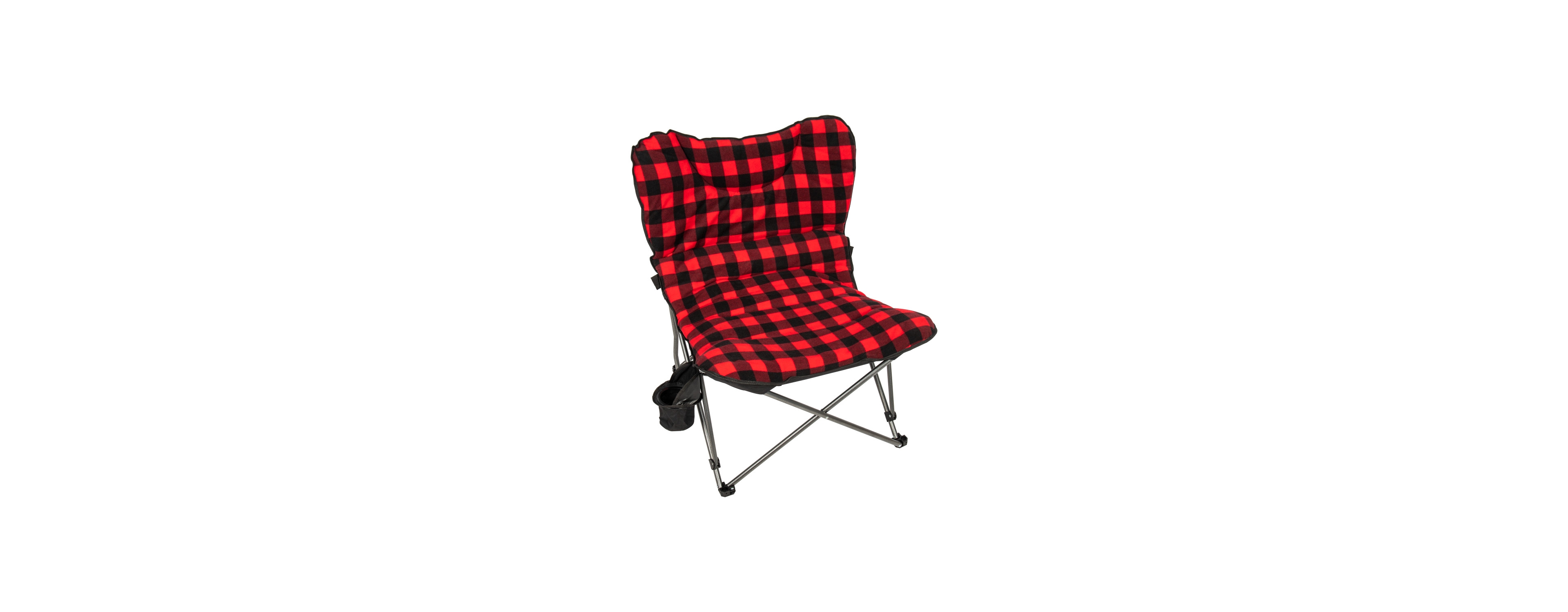 Camp & Go Extra Large Ultra Padded Outdoor Camping Chair, Portable Folding Camp Chair with Wide Padded Seat, Cup Holder, and Carry Bag, Multicolor