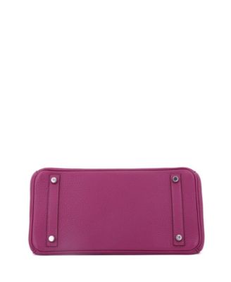 Birkin 30 Handbag Pink Clemence with Palladium Hardware