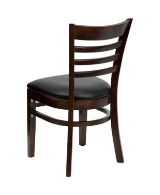 2 Pack Ladder Back Wooden Restaurant Chair
