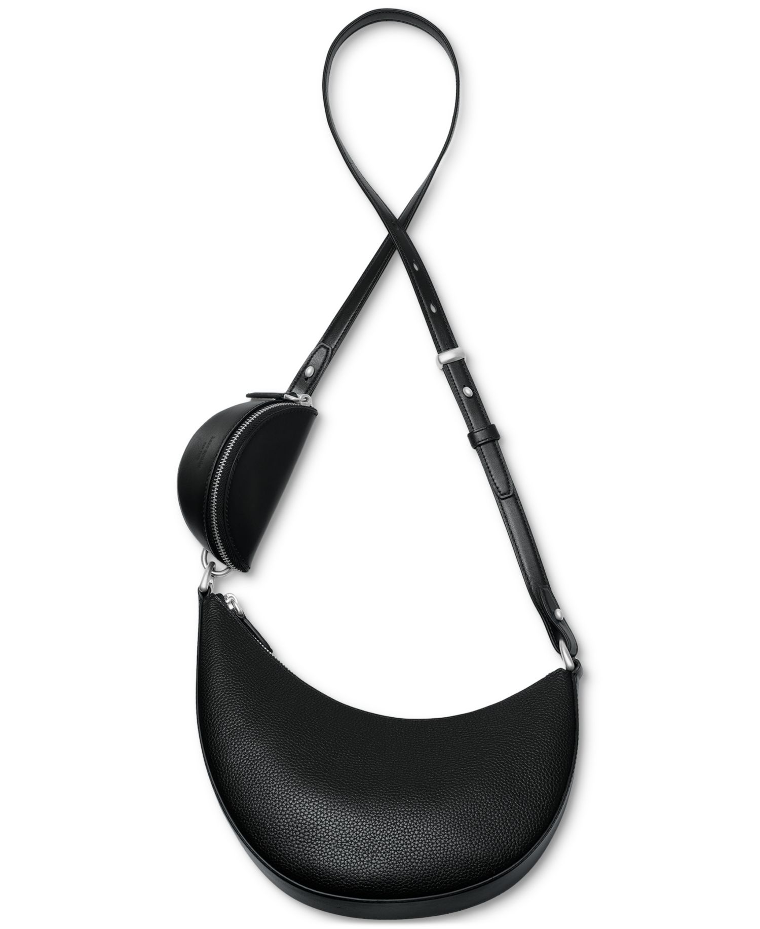 Duo Small Pebble Leather Crossbody Bag