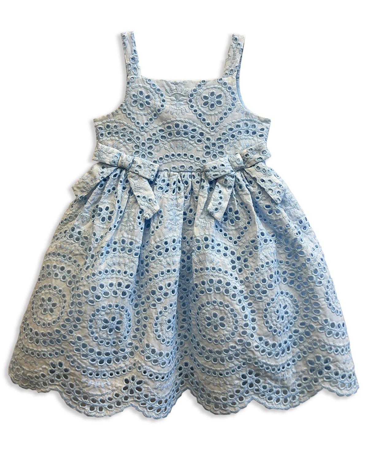 Blueberi Boulevard Baby Girls' Eyelet Square Neck Sundress