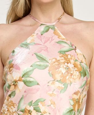 Juniors' Halter Neck Maxi Dress