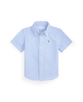 Baby Boys' Striped Collared Seersucker Shirt