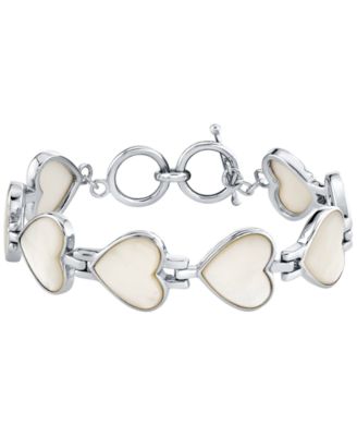 Mother Of Pearl Bracelet in Sterling Silver