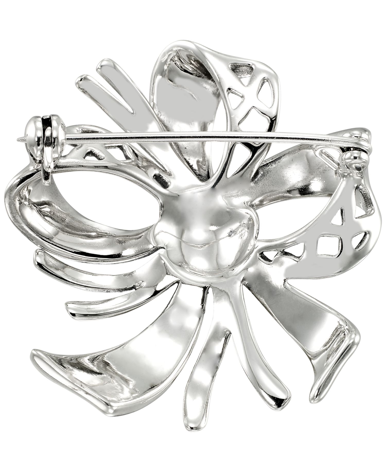 Marcasite (0.34 ct. t.w.) Bow Brooch Pin in Sterling Silver