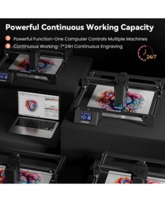 20W Laser Engraver Cutter with 14.76inx14.76in Area Dual-Beam Touchscreen