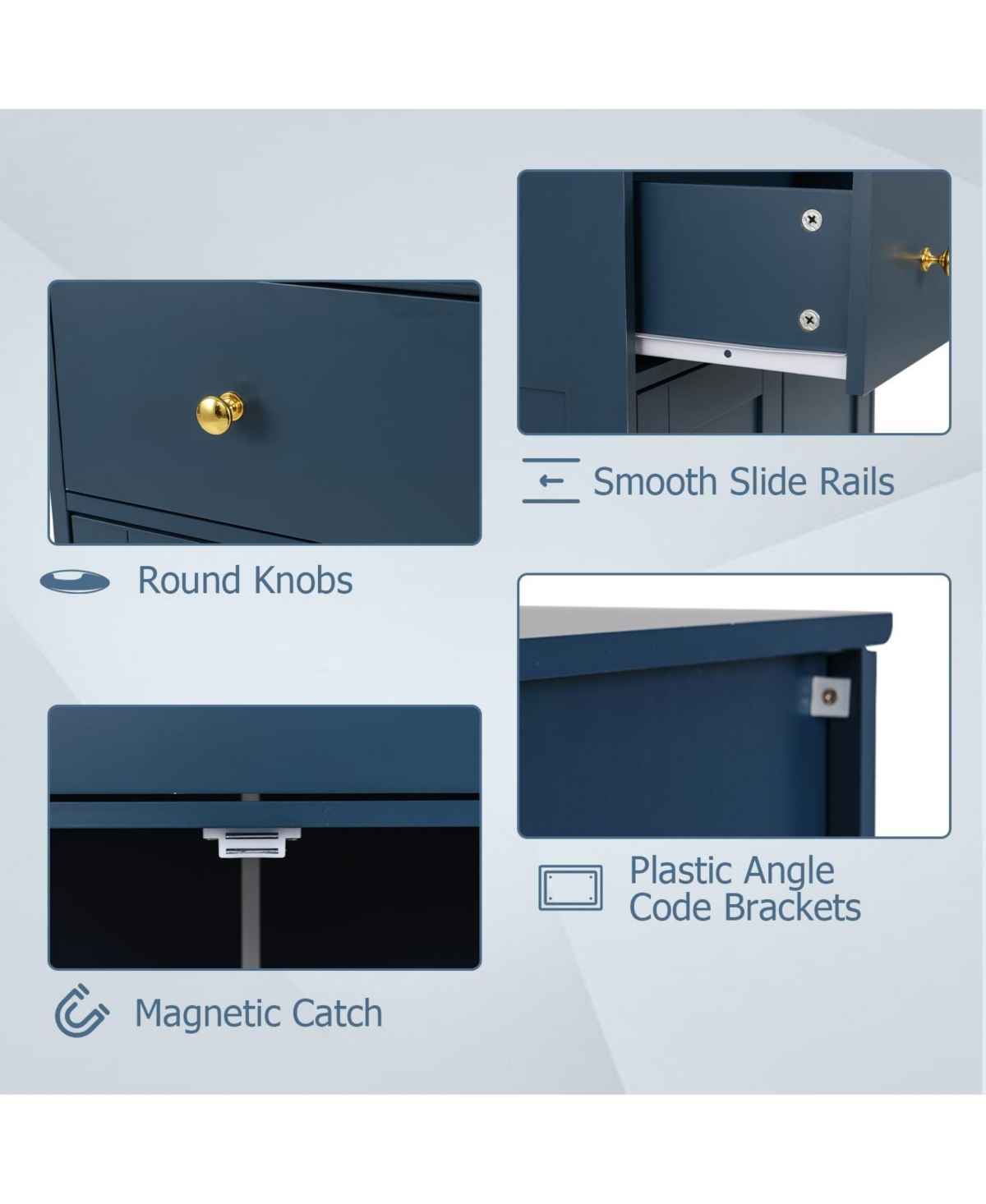 Draft - Volenca Modern Buffet Sideboard Floor Storage Cabinet with Doors, Drawer, and Adjustable Shelf