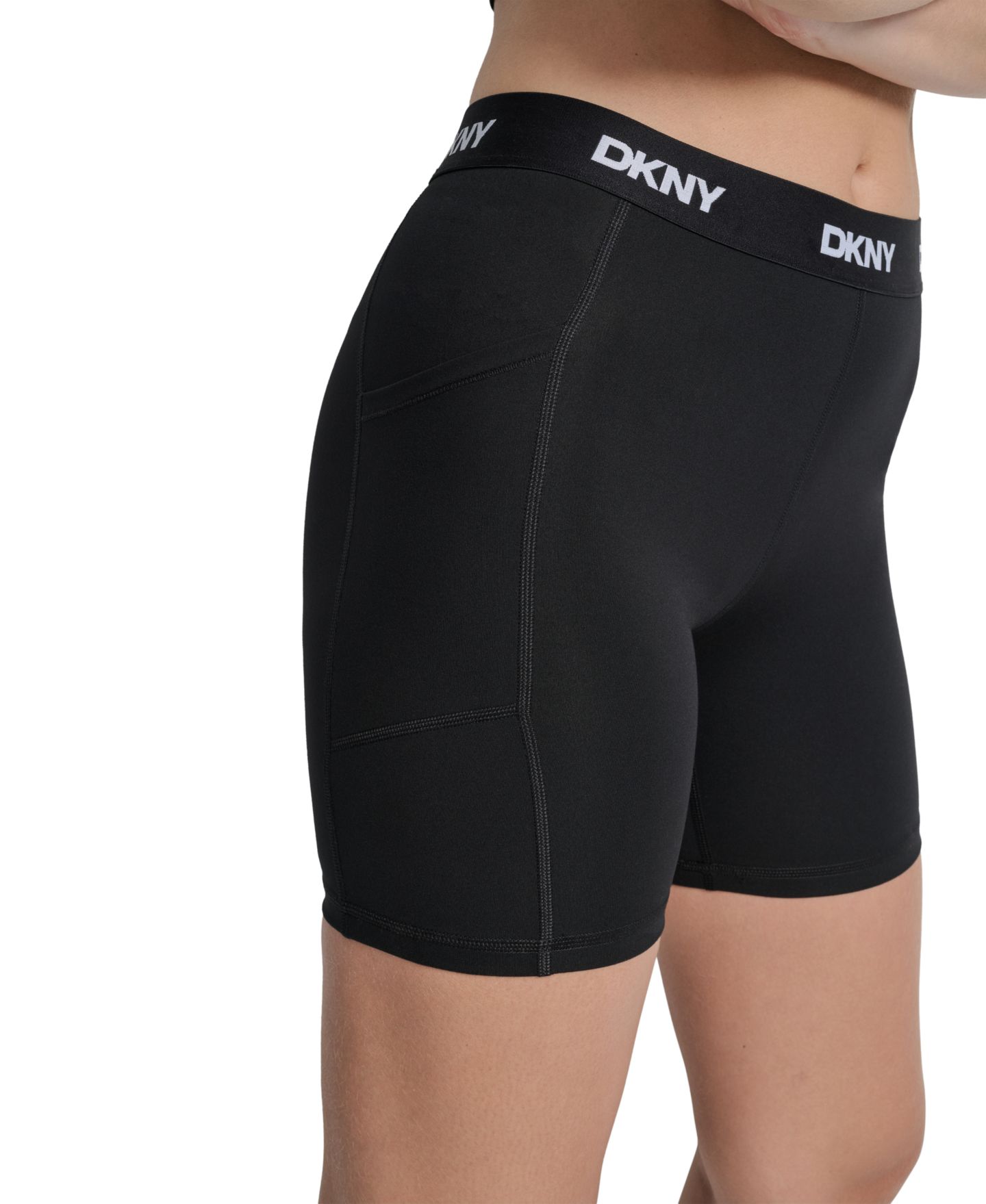 Женские шорты DKNY Balance Compression Super High-Rise 6 Bike Shorts, цвет: Чёрный — фото 4