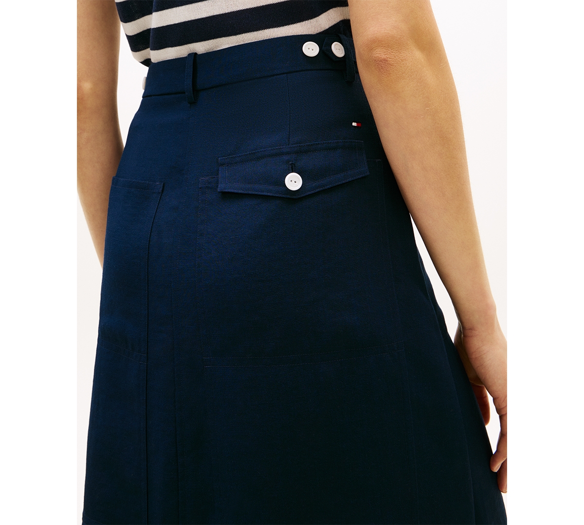 Tommy Hilfiger Women's Tailored Utility Knee Midi Skirt