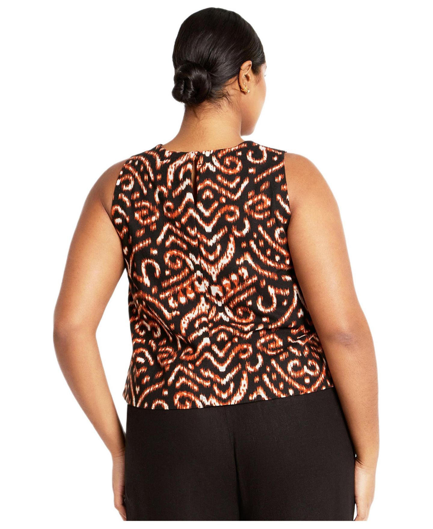 Женский топ CITY CHIC Plus Size Amara Print, цвет: Чёрный с принтом — фото 2
