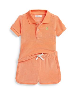 Baby Boys' Terry Polo Shirt and Shorts, 2-Piece Set