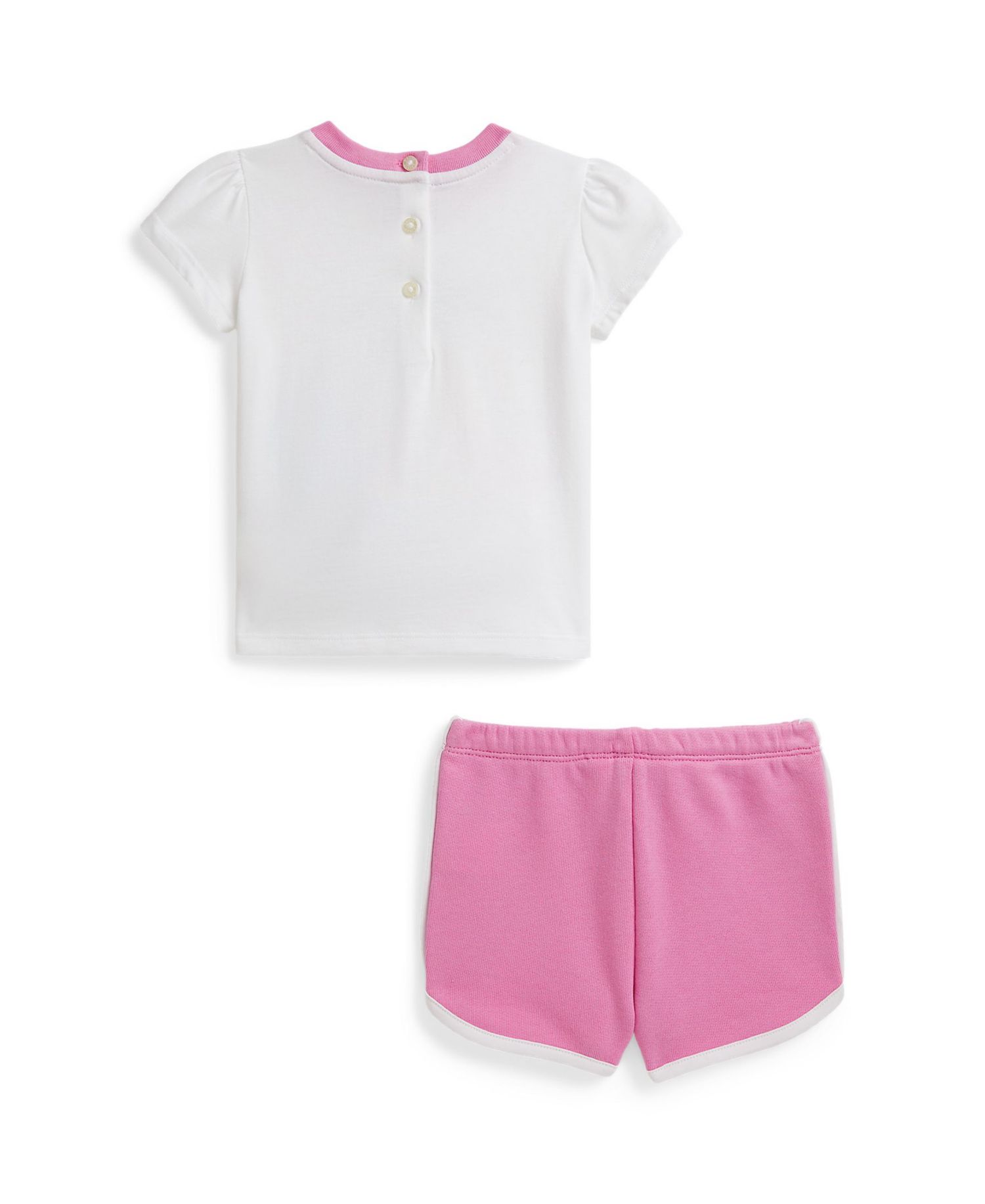 Baby Girls' Crewneck T-Shirt and Terry Shorts, 2-Piece Set