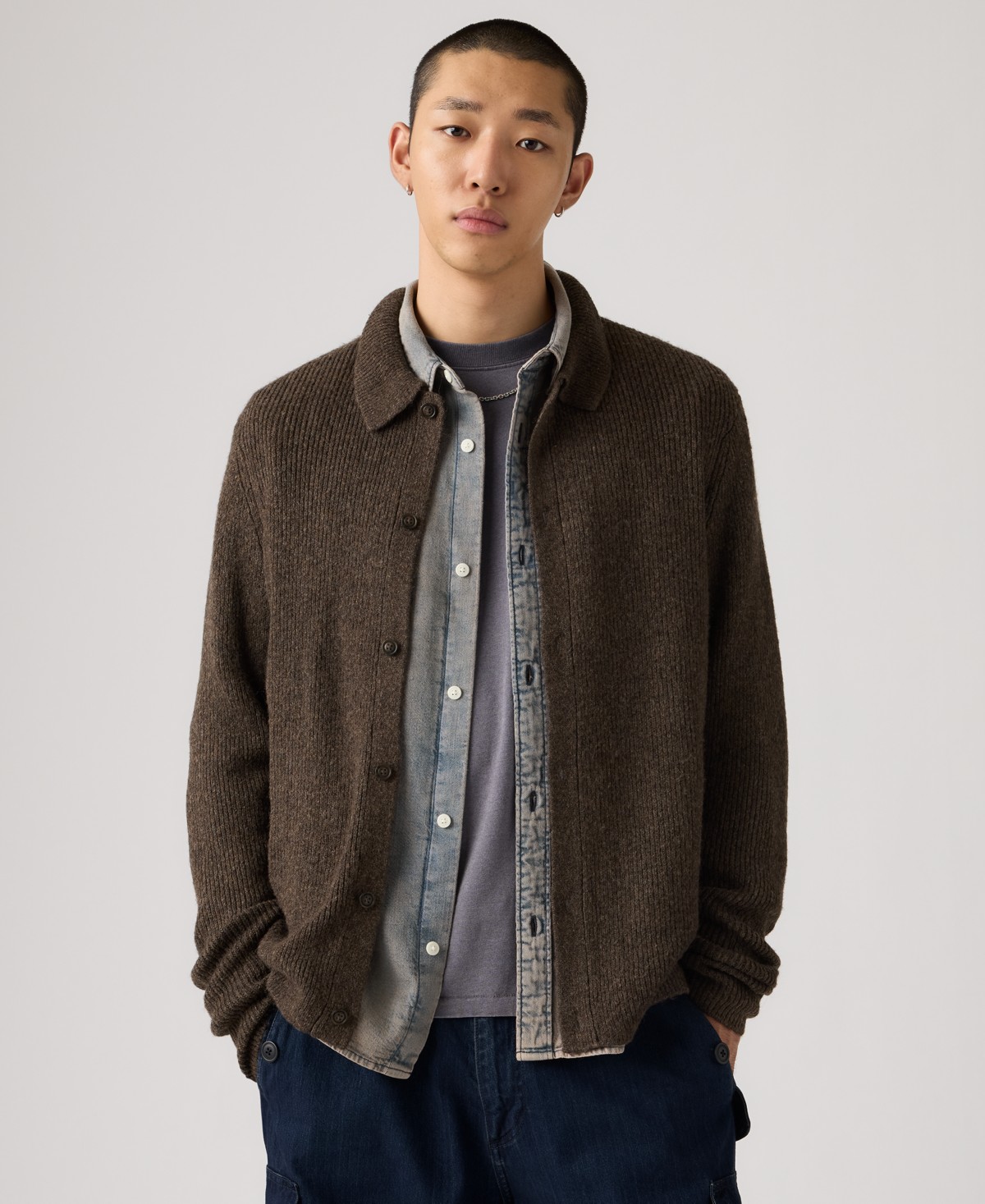 Мужские Levi's Premium Men's Catalina Spread Collar Cardigan — фото 1