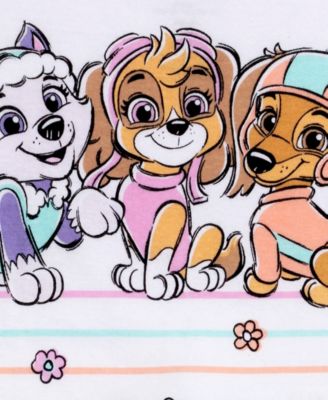 Girls' Toddler 2T-4T Graphic Tops, Shorts and Pants, 4-Piece Pajama Set