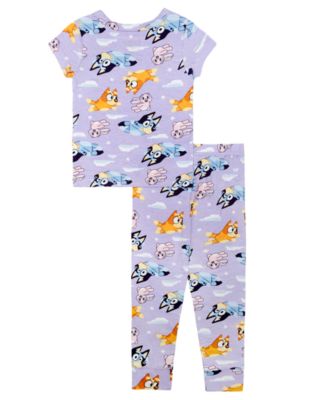 Girls' Toddler 2T-4T Bluey Dream Printed Top and Pants, 2-Piece Pajama Set