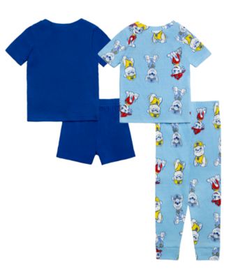 Boys' Toddler 2T-4T Sketchypaw Patrol Graphic Tops, Shorts, and Pants, 4-Piece Pajama Set