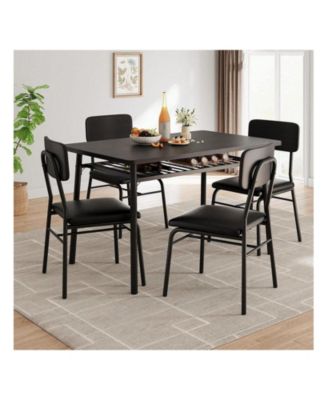 Kitchen Table Dining Table Set For 4 for Dining Room, Home Office, Living Room