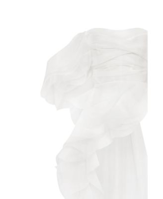 Womens Dreamy off-shoulder blouse with meringue flounces