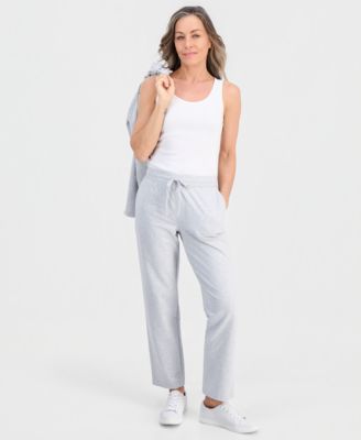 Petite Heathered Knit Drawstring Pants