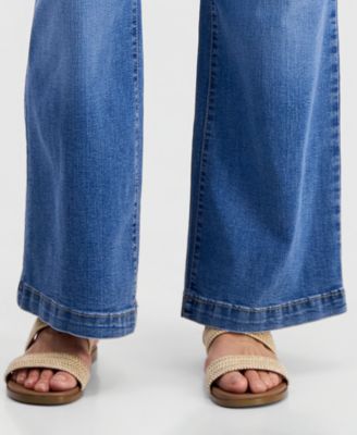 Petite High-Rise Wide-Leg Jeans