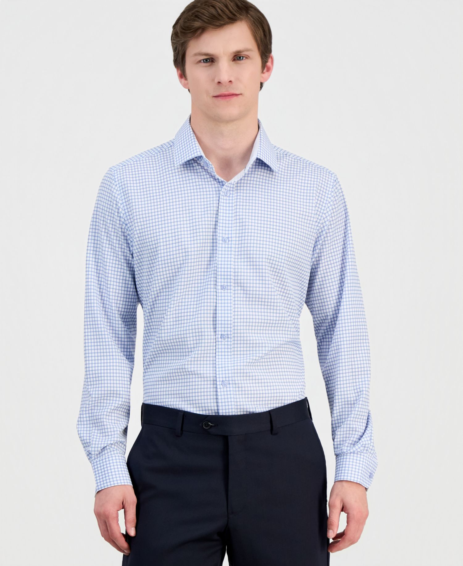 Men's Slim-Fit Performance Four-Way Stretch Dress Shirt