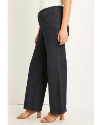 Women's June + Vie Curvie Fit Wide-Leg Jeans