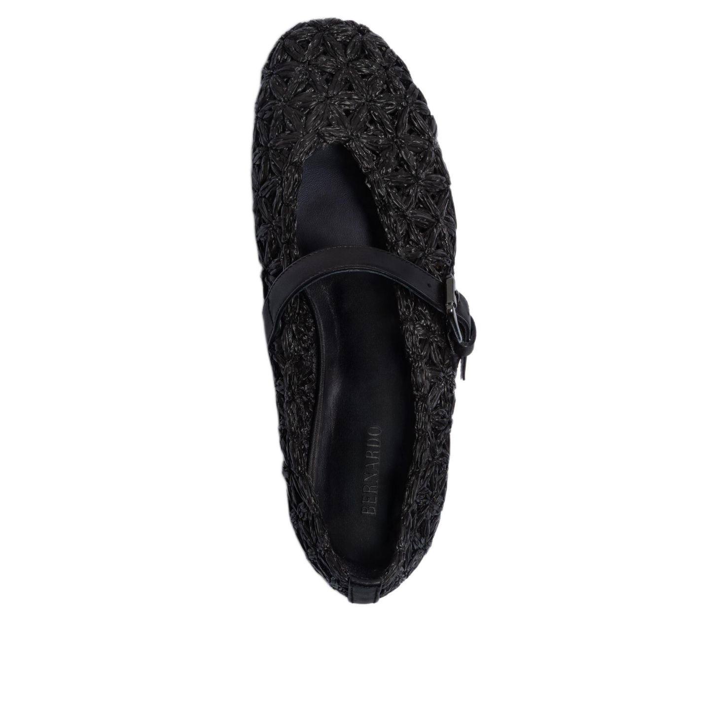 Женские балетки Bernardo Footwear Borden из рафии, цвет: Чёрный — фото 3