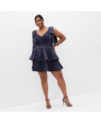 Women's Plus Size Betty Bow Mini Dress