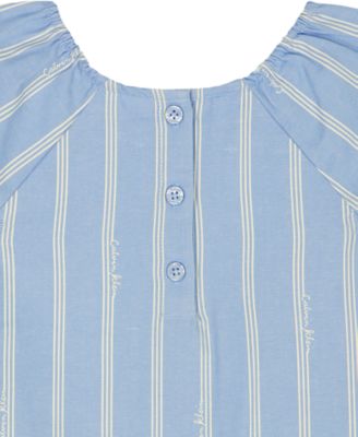 Girls' Toddler 2T-4T Striped Denim Tunic and Capri Leggings, 2-Piece Set