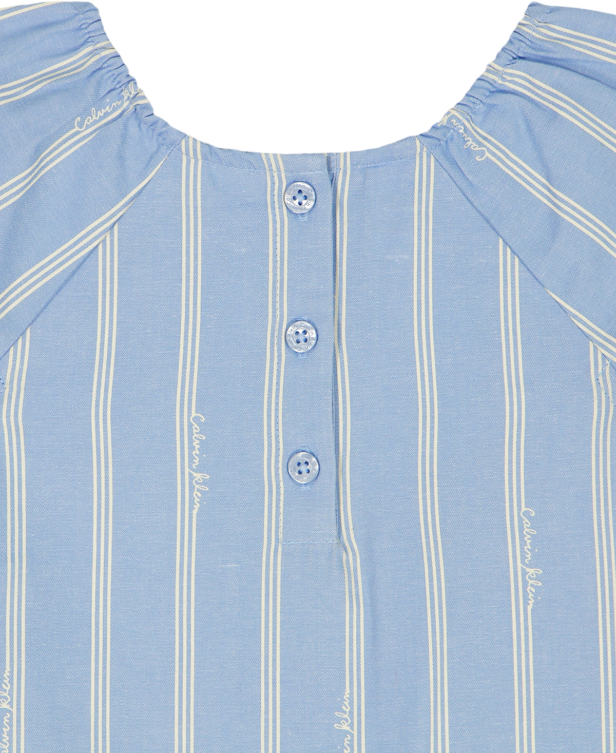 Calvin Klein Girls' Toddler 2T-4T Striped Denim Tunic and Capri Leggings, 2-Piece Set