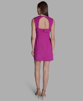 Women's Wide-Strap Square Neck A-Line Mini Dress