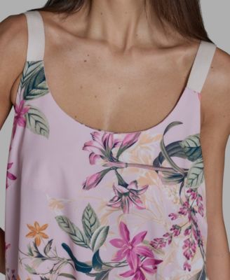 Women's Commuter Printed Scoop Neck Maxi Dress