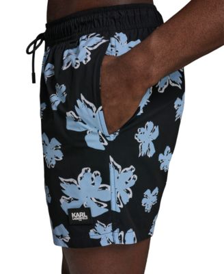 Men's Regular-Fit Quick-Dry 5" Swim Trunks with Boxer Brief Liner