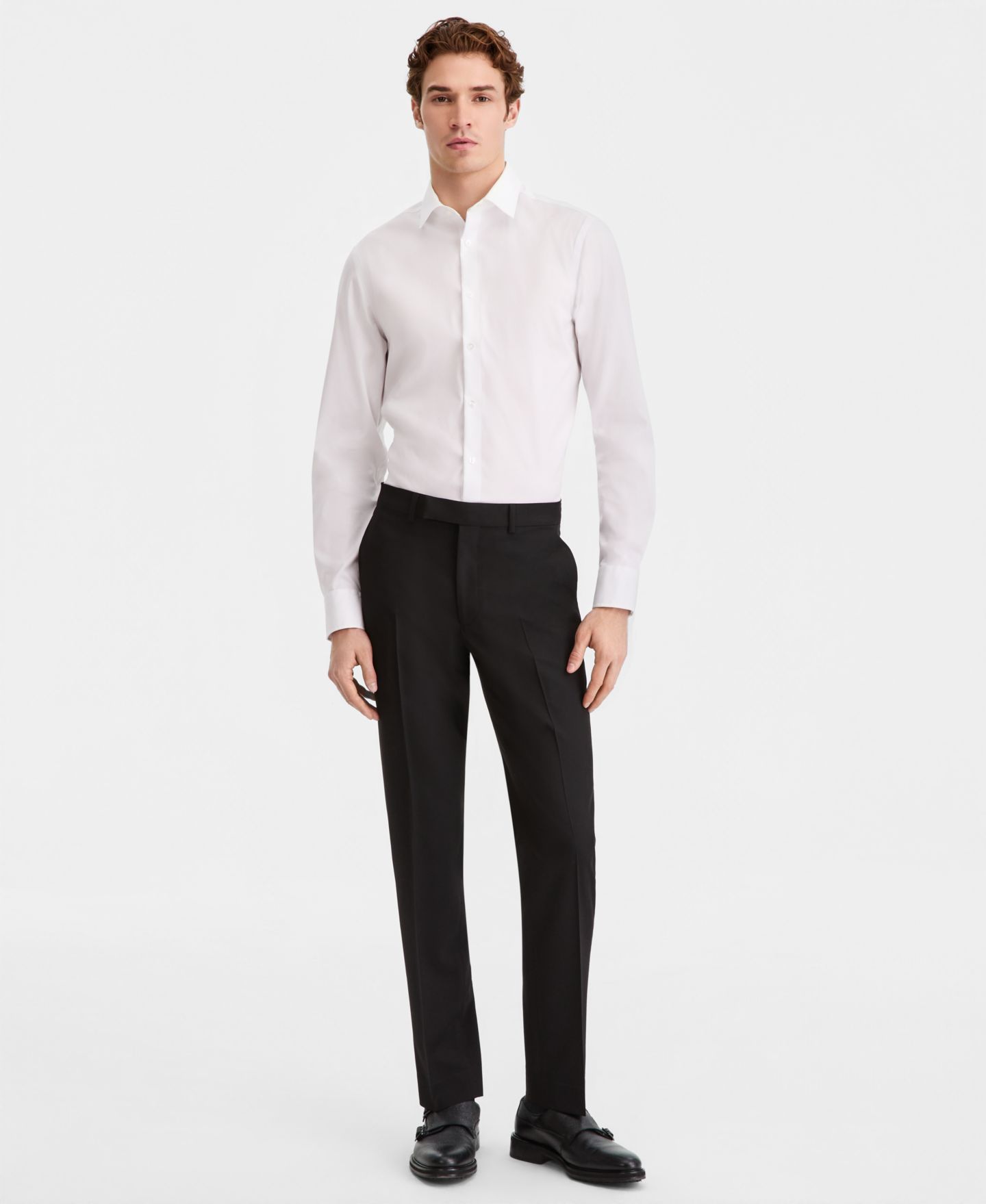 Мужские комплекты Kenneth Cole Reaction Double-Breasted Slim-Fit 2-Piece Suit, цвет: Чёрный, вариант 1 — фото 2